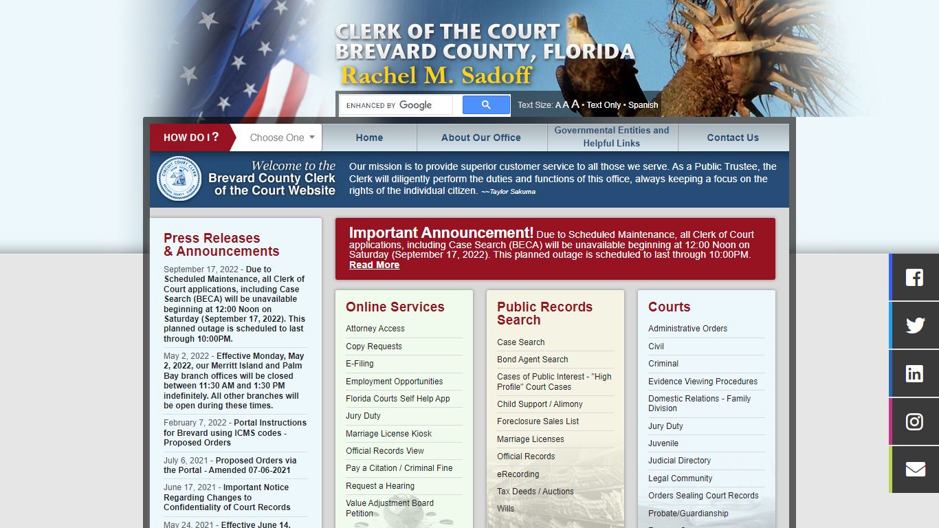 Brevard County, Florida - Clerk of the Court